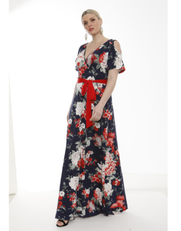 Φόρεμα off shoulder φλοράλ