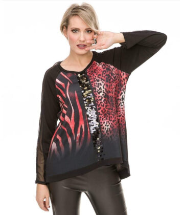 Μπλούζα με animal print