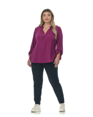 Μπλούζα κρεπ V neck