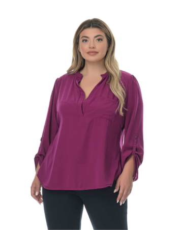 Μπλούζα κρεπ V neck