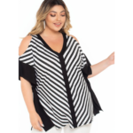 Μπλούζα ριγέ off shoulder