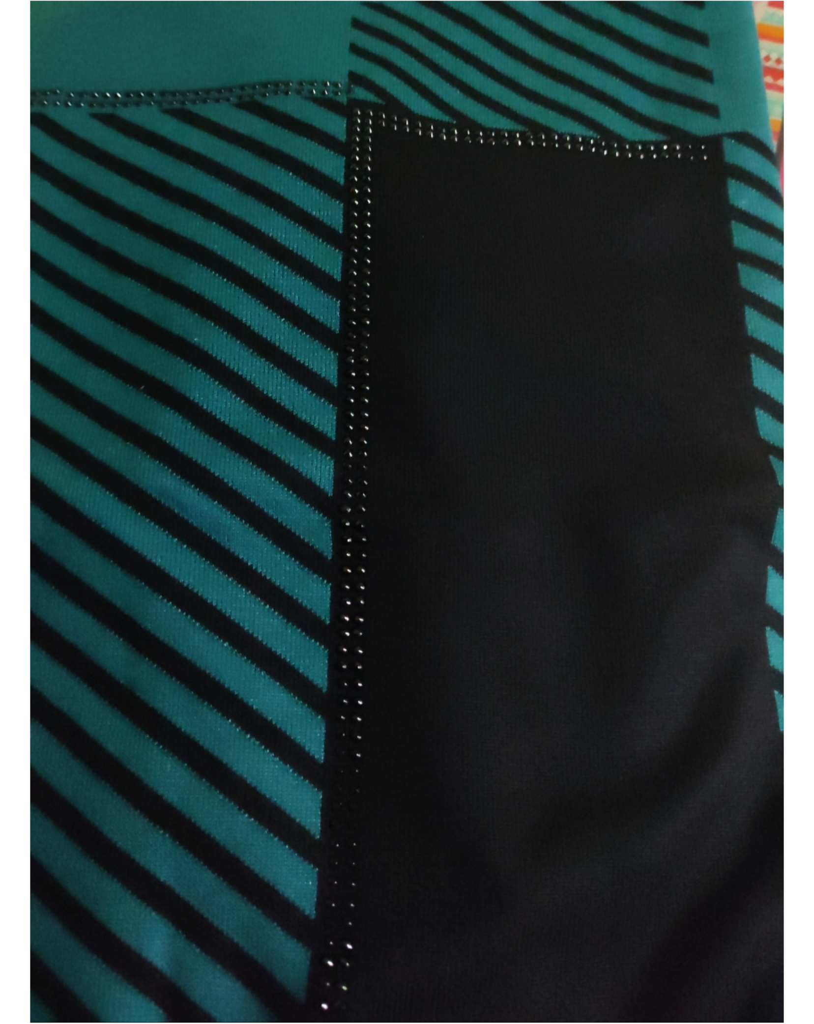 Πλεκτή μπλούζα δίχρωμη