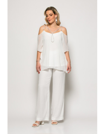 Μπλούζα off shoulder με κρεμαστό