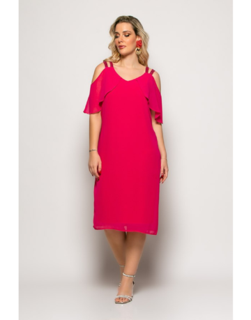 Midi φόρεμα off - shoulder