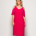 Midi φόρεμα off - shoulder