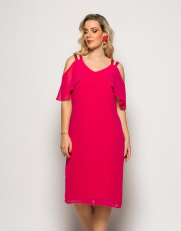 Midi φόρεμα off - shoulder