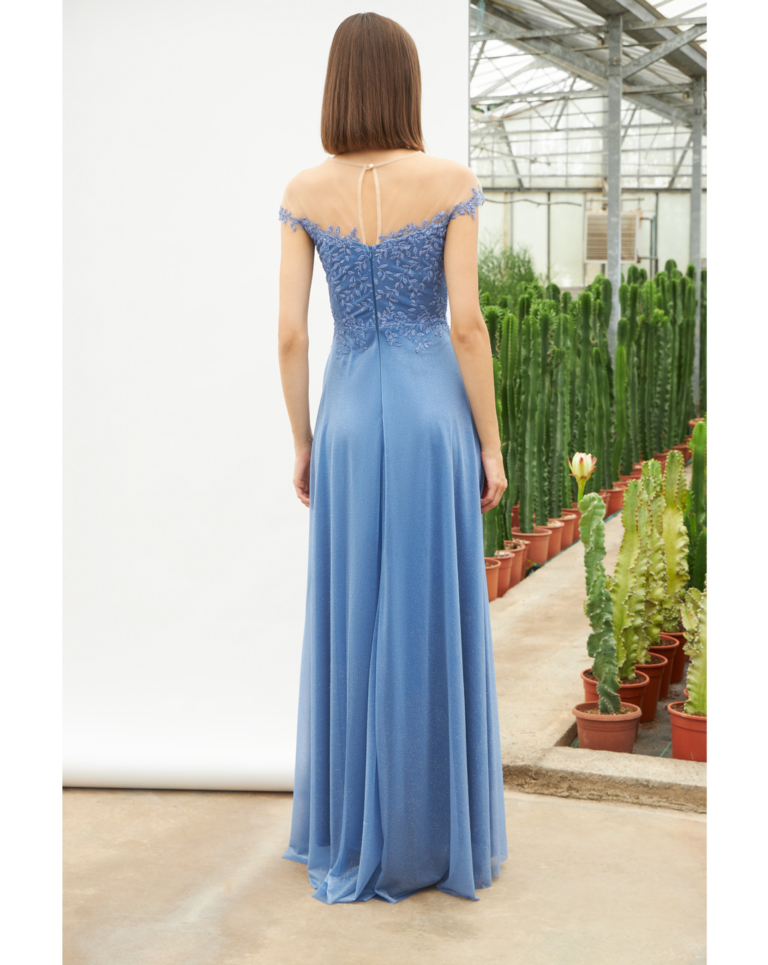 Maxi φόρεμα δαντέλα glitter