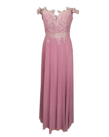 Maxi φόρεμα δαντέλα glitter