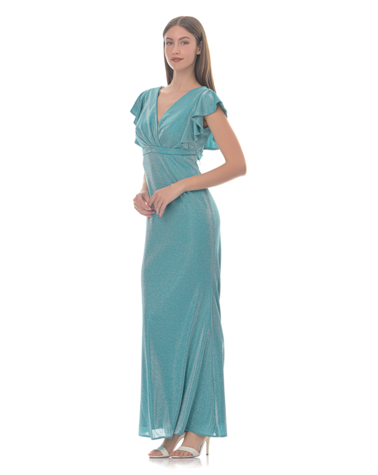 Maxi φόρεμα glitter ύφασμα