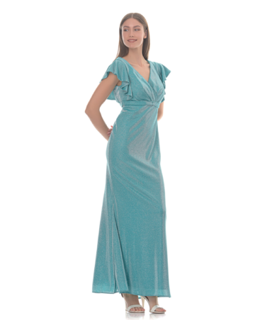 Maxi φόρεμα glitter ύφασμα