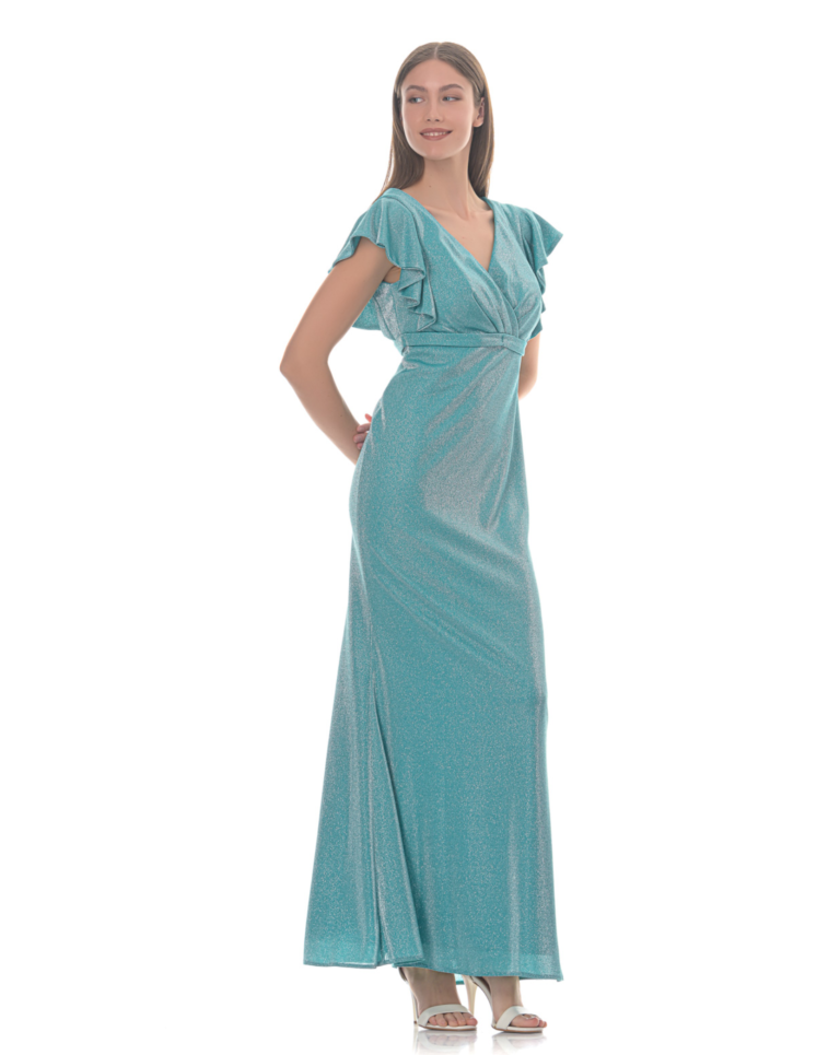 Maxi φόρεμα glitter ύφασμα