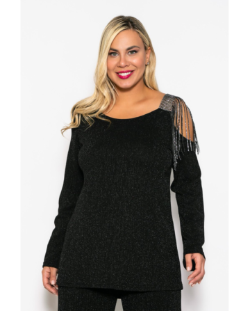 Μπλούζα lurex με στρας
