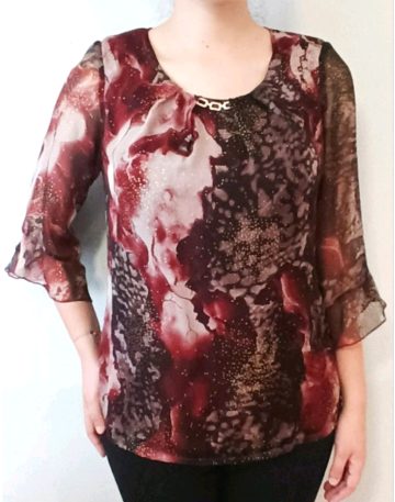 Μπλούζα εμπριμέ υφασμάτινη