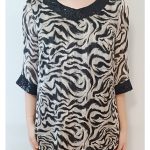 Μπλούζα ασπρόμαυρη υφασμάτινη