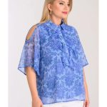 Μπλούζα μουσελίνα με κουμπιά