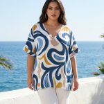 Μπλούζα V - neck βισκόζ