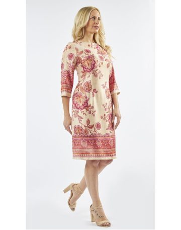 Midi φλοραλ φόρεμα σατινέ